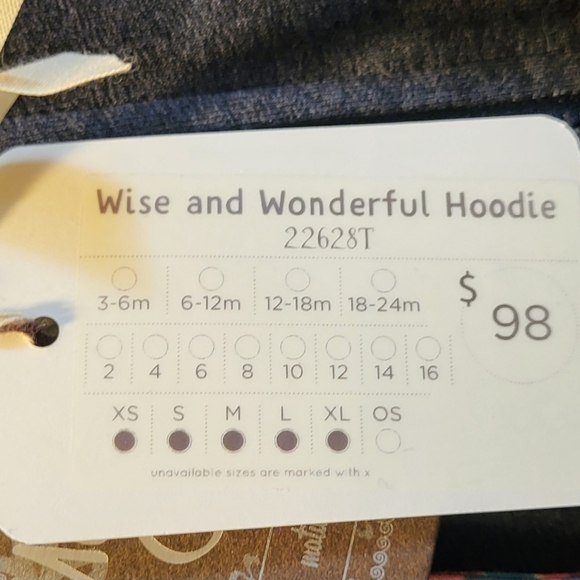Matilda Jane Wise and Wonderful Hoodie Gray Size Medium New!! - Picture 5 of 6